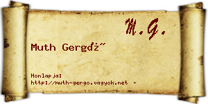 Muth Gergő névjegykártya