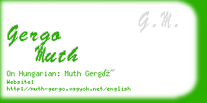 gergo muth business card